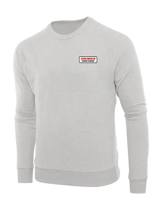 Allmade Granite Grey Heather Organic French Terry Crewneck Sweatshirt w/Premier Truck Group Logo
