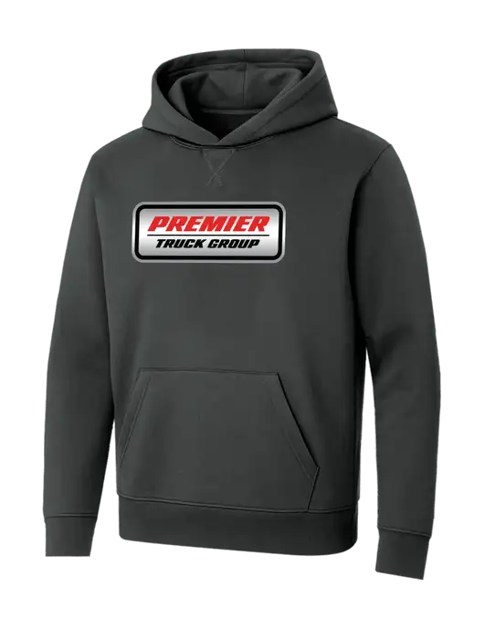 Allmade Charcoal Grey Organic French Terry Pullover Hoodie w/Premier Truck Group Logo