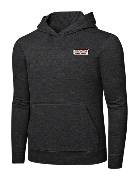 Dark Heather Grey 7.8 oz Ring Spun Hooded Sweatshirt w/Premier Truck Group Logo
