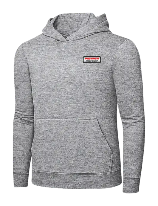 Light Grey Heather 7.8 oz Ring Spun Hooded Sweatshirt w/Premier Truck Group Logo