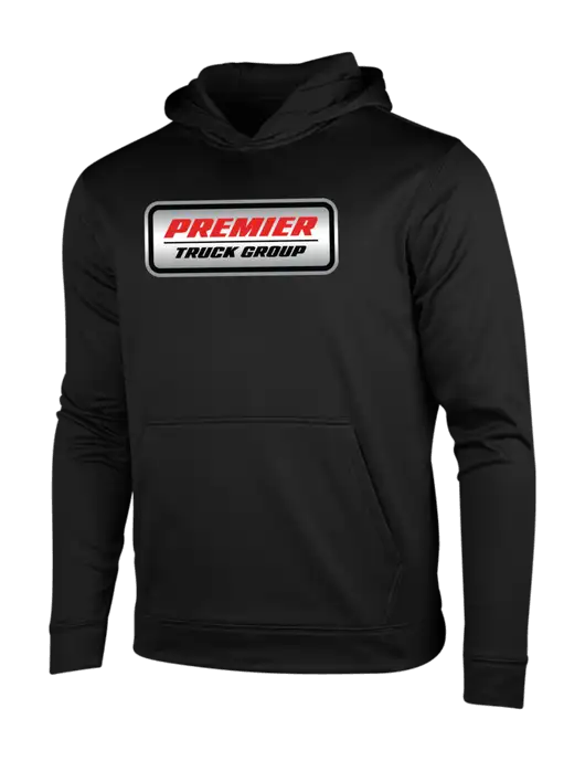 Black Fleece Sport-Wick Hooded Pullover w/Premier Truck Group Logo