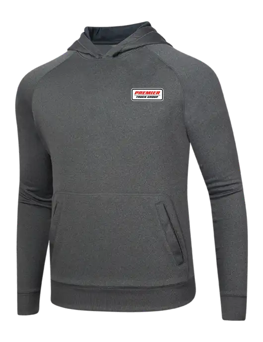 Tech Graphite Heather Fleece Hooded Sweatshirt w/Premier Truck Group Logo