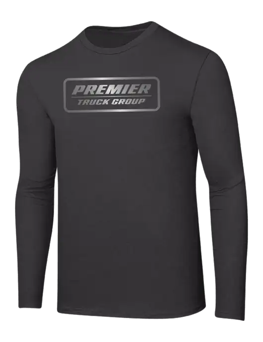 Ring Spun Charcoal 4.5 oz Long Sleeve T-Shirt w/Premier Truck Group Logo