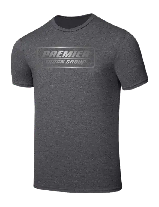 Seriously Soft Heathered Charcoal T-Shirt w/Premier Truck Group Logo