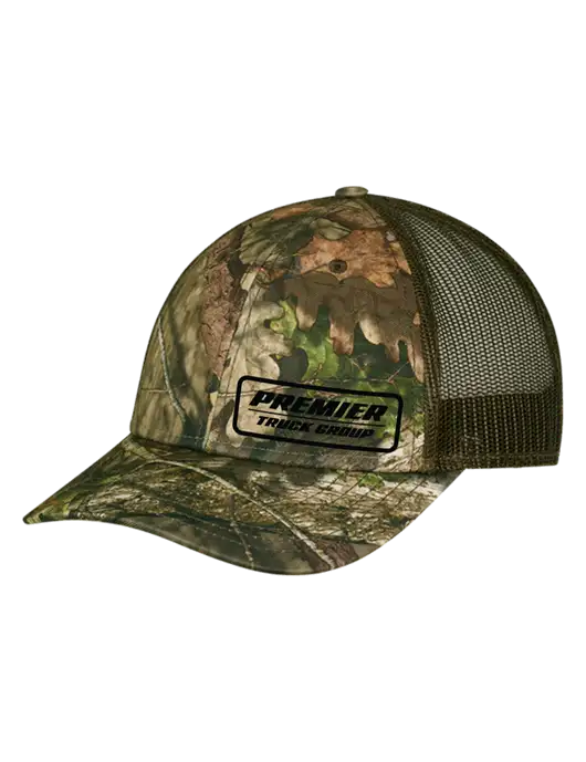 Breakup Country Brown Mossy Oak Camo Mesh Trucker Cap Snap Back w/Premier Truck Group Logo