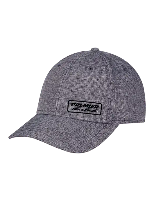 Heather Charcoal Structured Linen Look Cap Hook & Loop w/Premier Truck Group Logo
