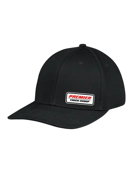 Premium Modern Structured Twill Black Snapback Cap w/Premier Truck Group Logo