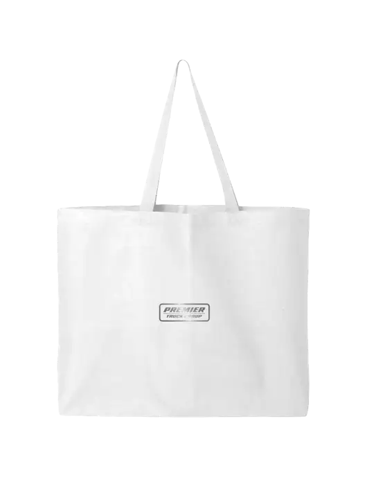 Sturdy Canvas White Tote w/Premier Truck Group Logo