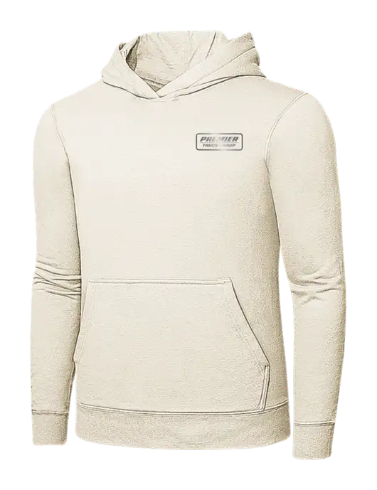 Very Light Tan 7.8 oz Ring Spun Hooded Sweatshirt w/Premier Truck Group Logo